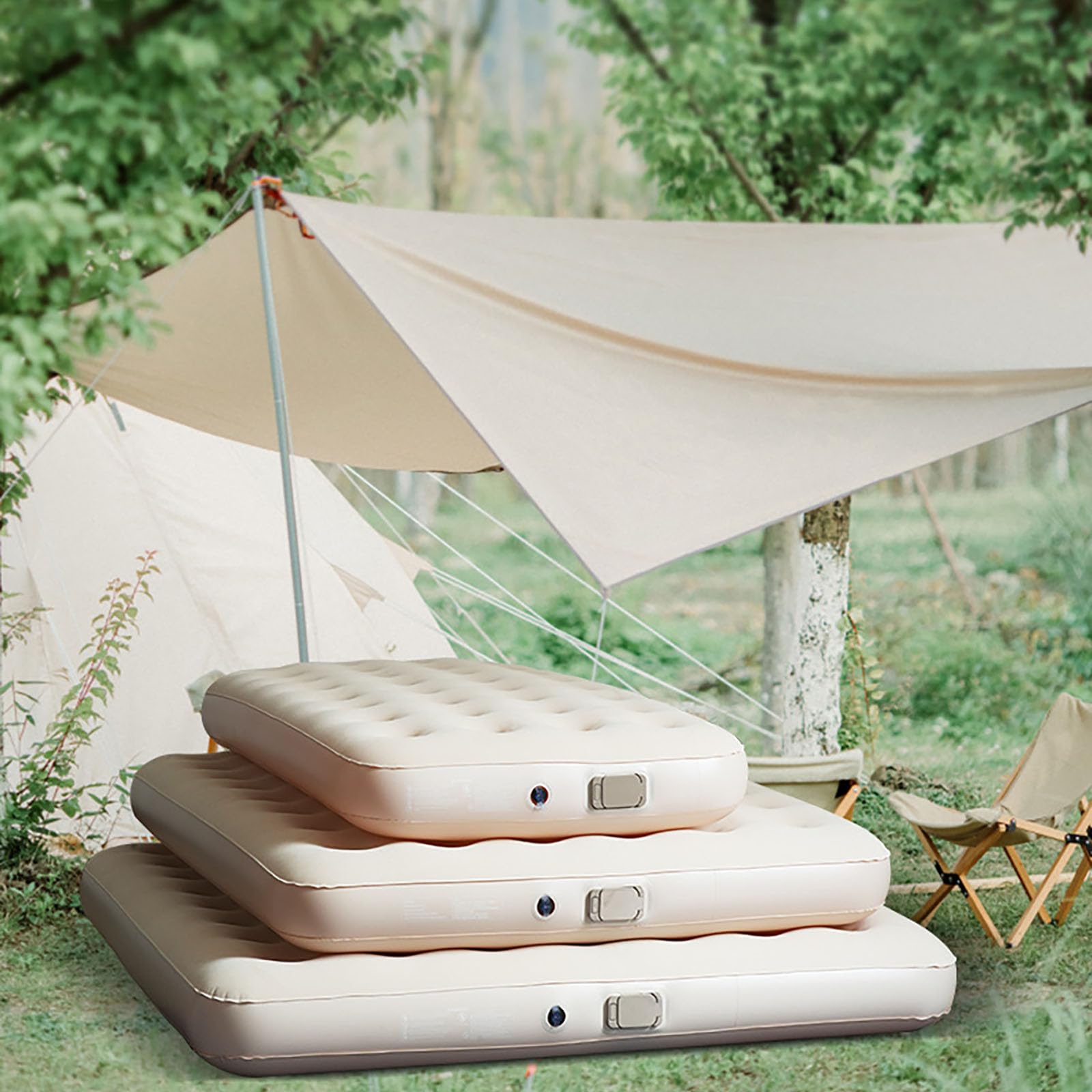 Materasso Gonfiabile Elettrico, Letto Da Campeggio A Gonfiaggio E Sgonfiaggio Rapidi, Materasso Ad Aria Con Struttura A Nido D'ape E Spessore Di 25 Cm, Per Ospiti A Casa Campeggio Auto