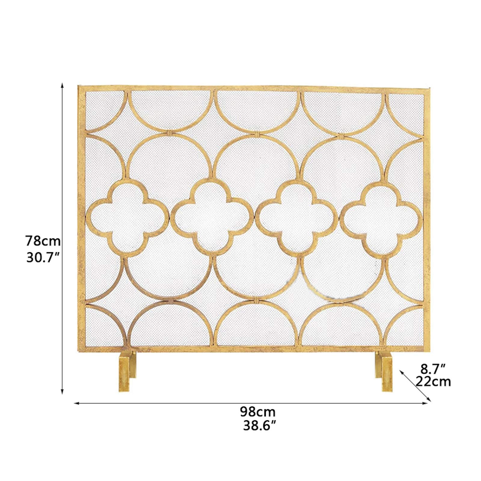 Schermi per Caminetti di Guardia Bellissima progettazione ferro da camino for camino for camino schermata deco decorativo schermo scintilla scintilla, W 38.6 "× H 30.7" × D 8.7 " Accessori per Caminet