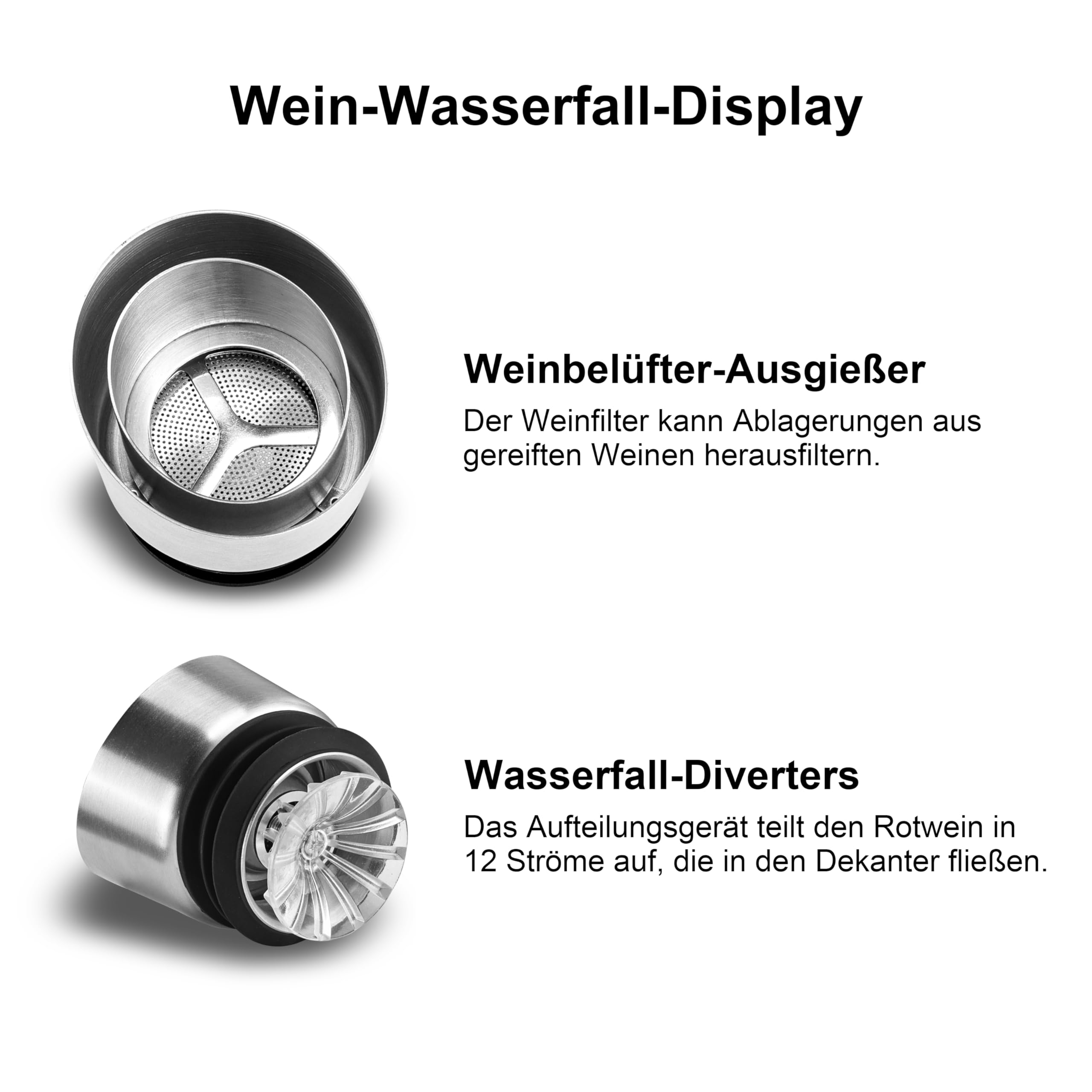 Cobalance Elektrischer Weinkühler & Dekanter mit Weinbelüfter, 1,5 l Glaskaraffe & Flaschenkühler, 24h Temperaturkontrolle für Rot- & Weißwein, 2-in-1, ideales Geschenkset für Weinliebhaber