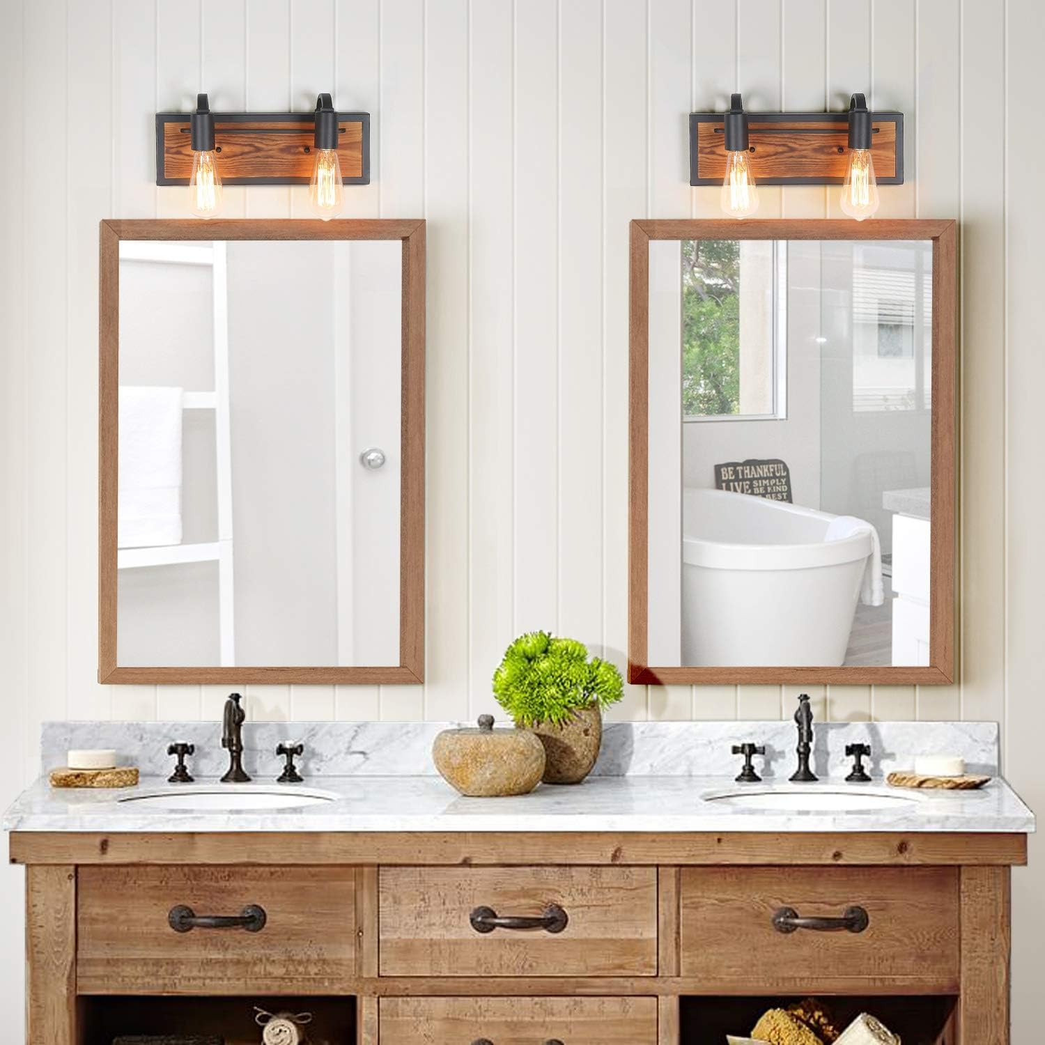 LNC Bathroom Lighting Fixtures Farmhouse Vanity Sconce Rustic Wall Lamp A03439