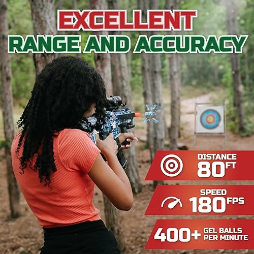 Miniatura 3 de Juguete eléctrico de bolas de gel, lanzador automático de bolas de salpicaduras ecológico, con 50000 cuentas de agua y gafas, para actividades al