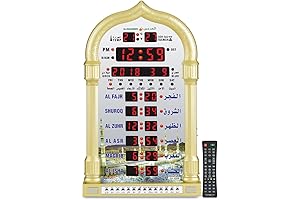 Azan Clock for USA: HA-4008 Gold