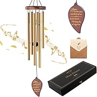SOOPAU 30" Sympathy Wind Chimes Memorial - Wooden Outdoor Chimes for Loss of Loved One, Soothing Garden Patio Gift