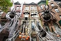 Vista 3 de Globos de papel de aluminio de araña de 33 pulgadas - Halloween arañas negras globo espeluznante animal para decoración de fiesta de Año Nuevo