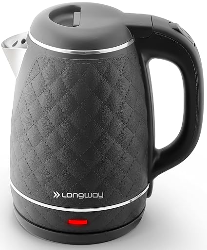 Longway Marvel 2 Ltr Electric Kettle with Stainless Steel Body for Boiling, Making Tea, Coffee, Instant Noodles, Soup, Etc. (1500 Watt, Black)