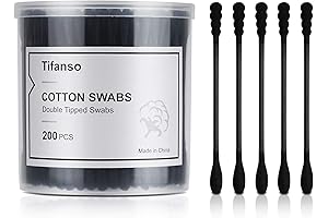 tifanso 200 Count Precision Black Cotton Swabs