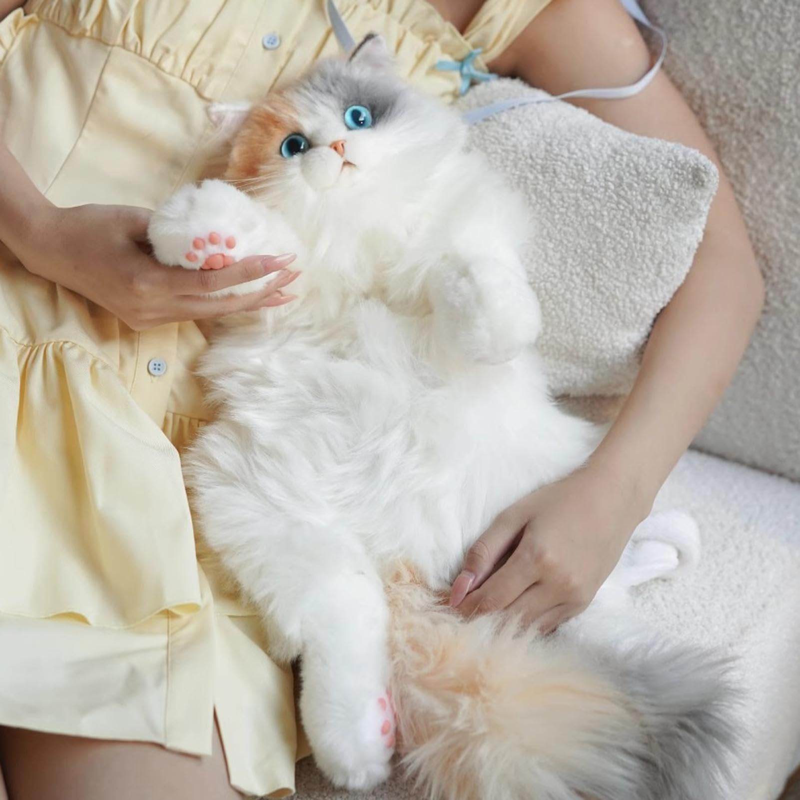 Zaino Gatto Peluche Forma di in Calico Fatto a Mano Artigianale | Peluche Imbottito Zaino Giocattolo Gatto come Regalo per Adulti e Bambini per Compleanni Ogni Giorno Shopping e Piccoli