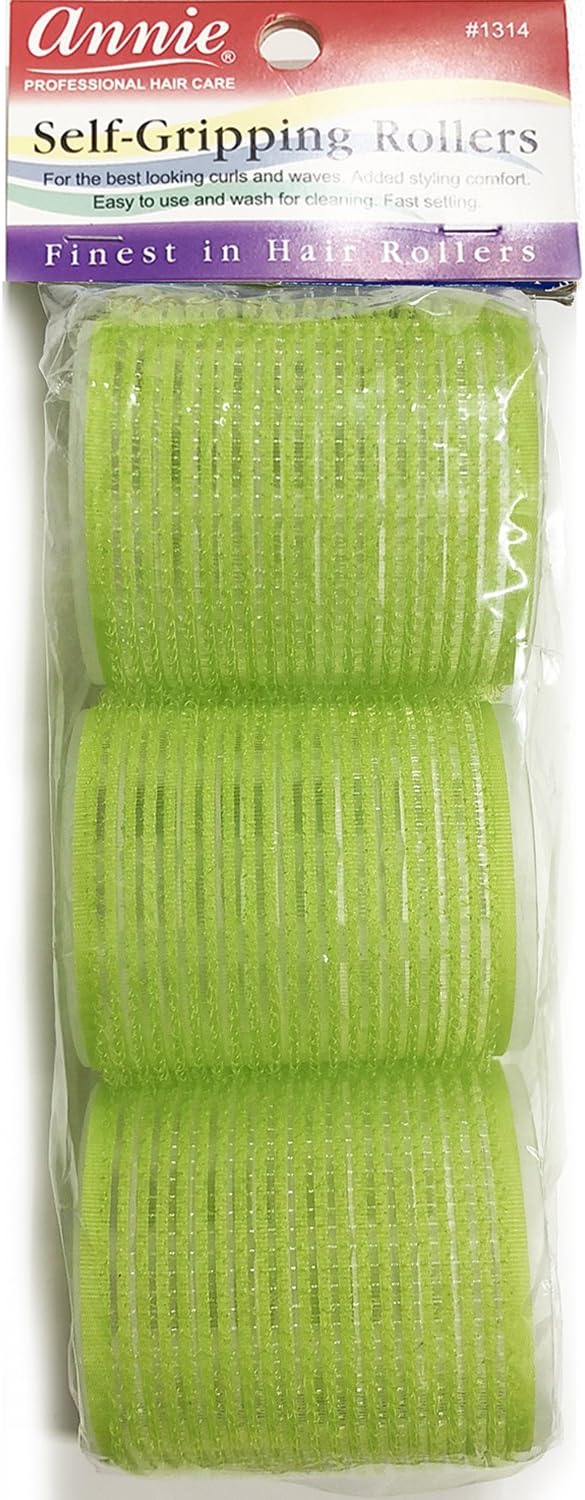Annie Self-Gripping Rollers #1315, 3 Count Green X-Jumbo 2-1/4 Inch (2 Pack)