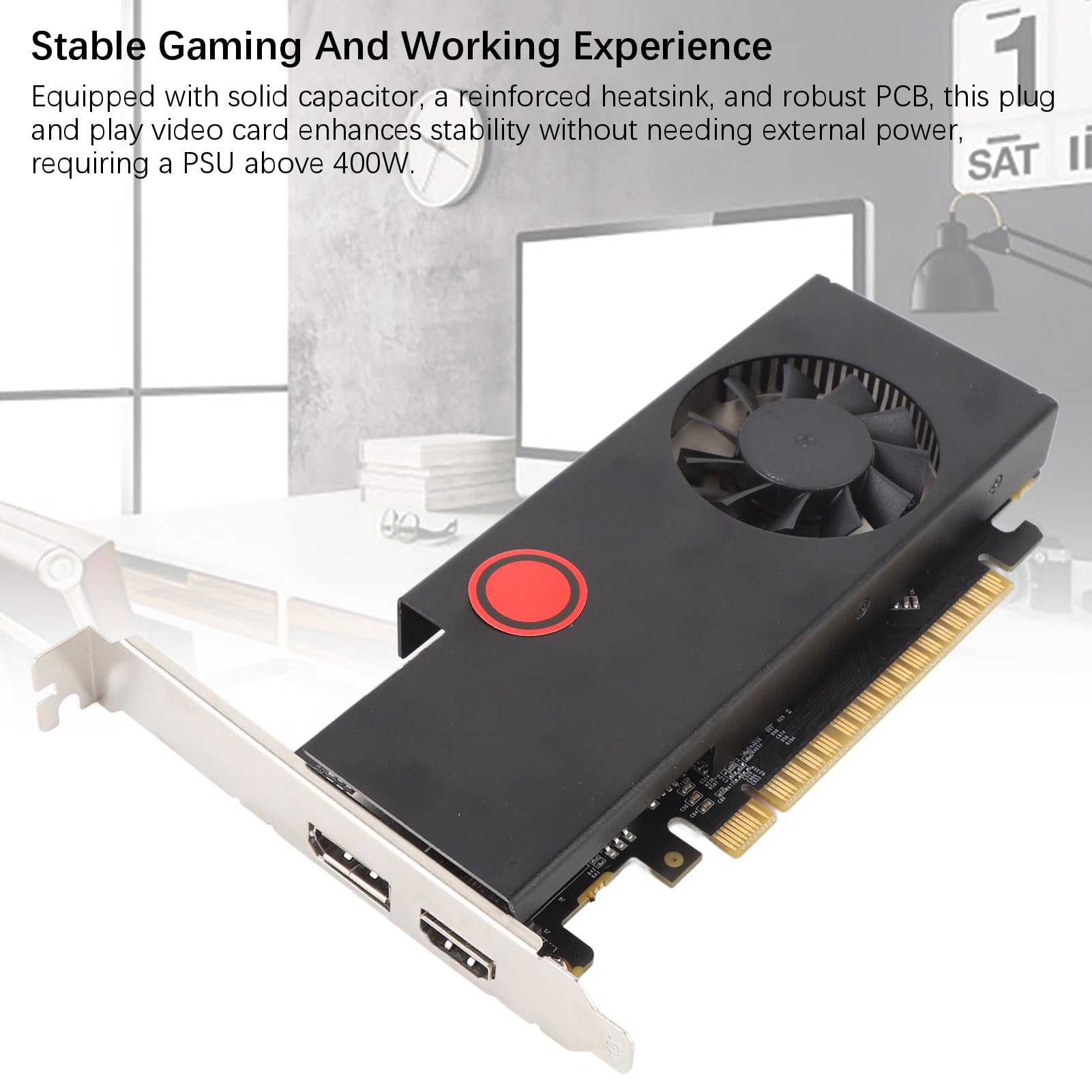 Karta Graficzna, 4 GB DDR5 128 Bit 1116 MHz 1653 MHz PCI Express 2.0 16X Karta Graficzna Komputera Stacjonarnego dla 7 8 10 11 Vista FreeBSD X86