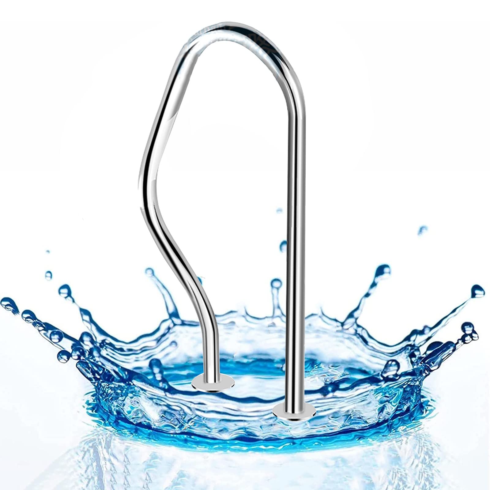 Rambarde de piscine haut de gamme en acier inoxydable 304 poli brillant