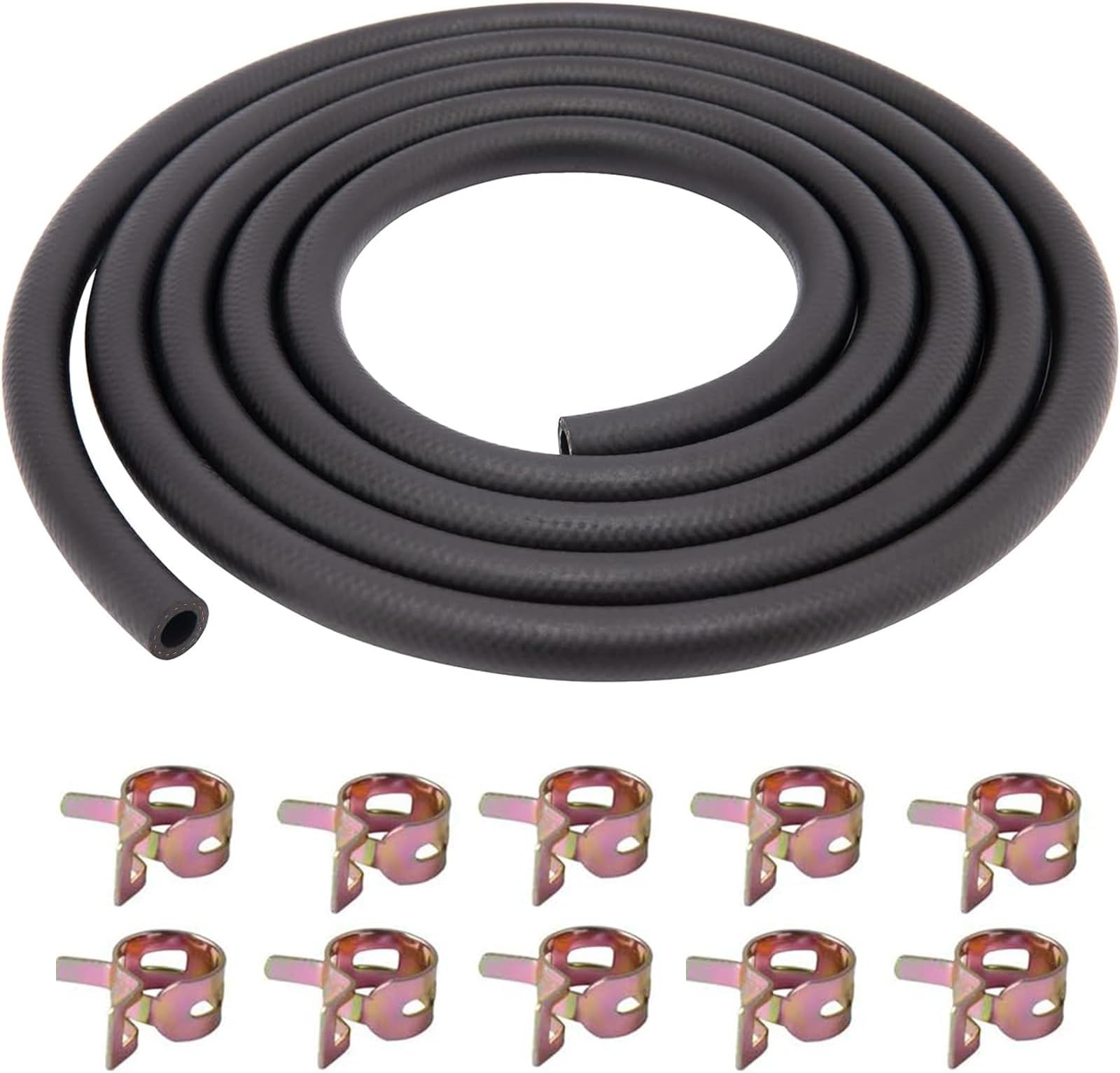 Afa Motors Fuel Line Hose 3/8 Inch ID (10mm) 10FT NBR Neoprene Rubber Push Lock Hose