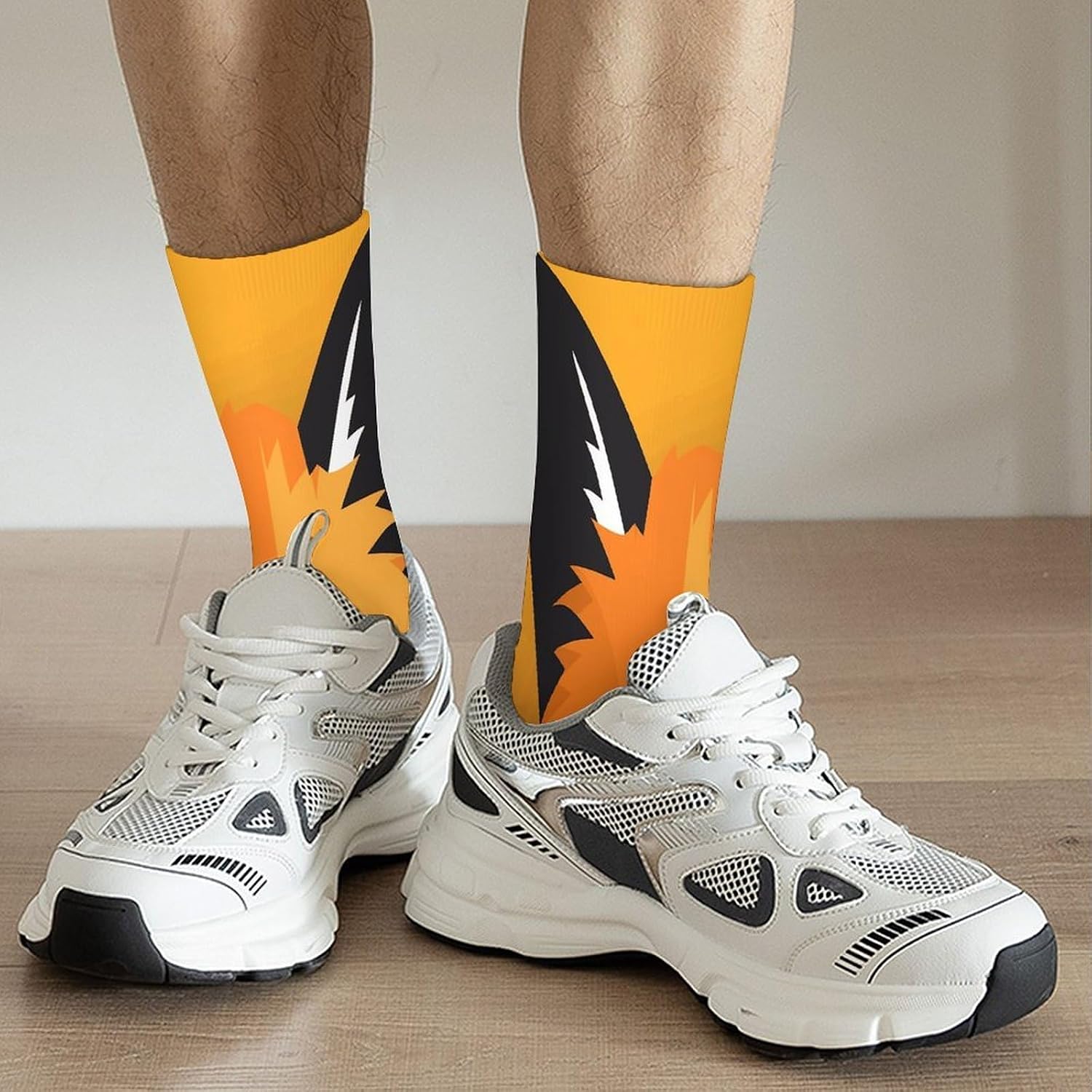 Fox Avatar Crew Sock High Stocking Grippy Socks | Socks for Men & Women,Stockings-Long Thin Tube Sports, Breathable Soft Athletic for Nurses,Travel