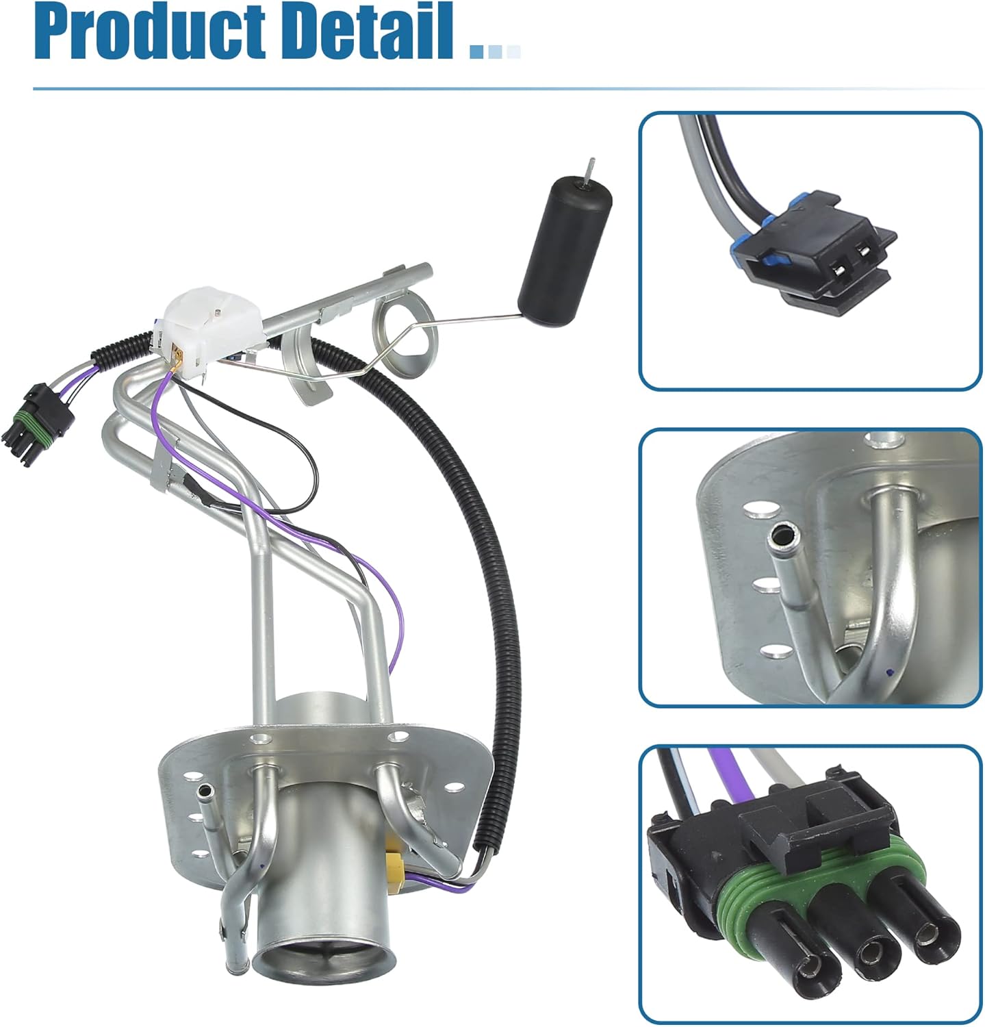 X AUTOHAUX 25093414 Car Fuel Pump Sender Sending Unit Module Assembly with Fitting for Chevrolet Corvette 5.7L 1988