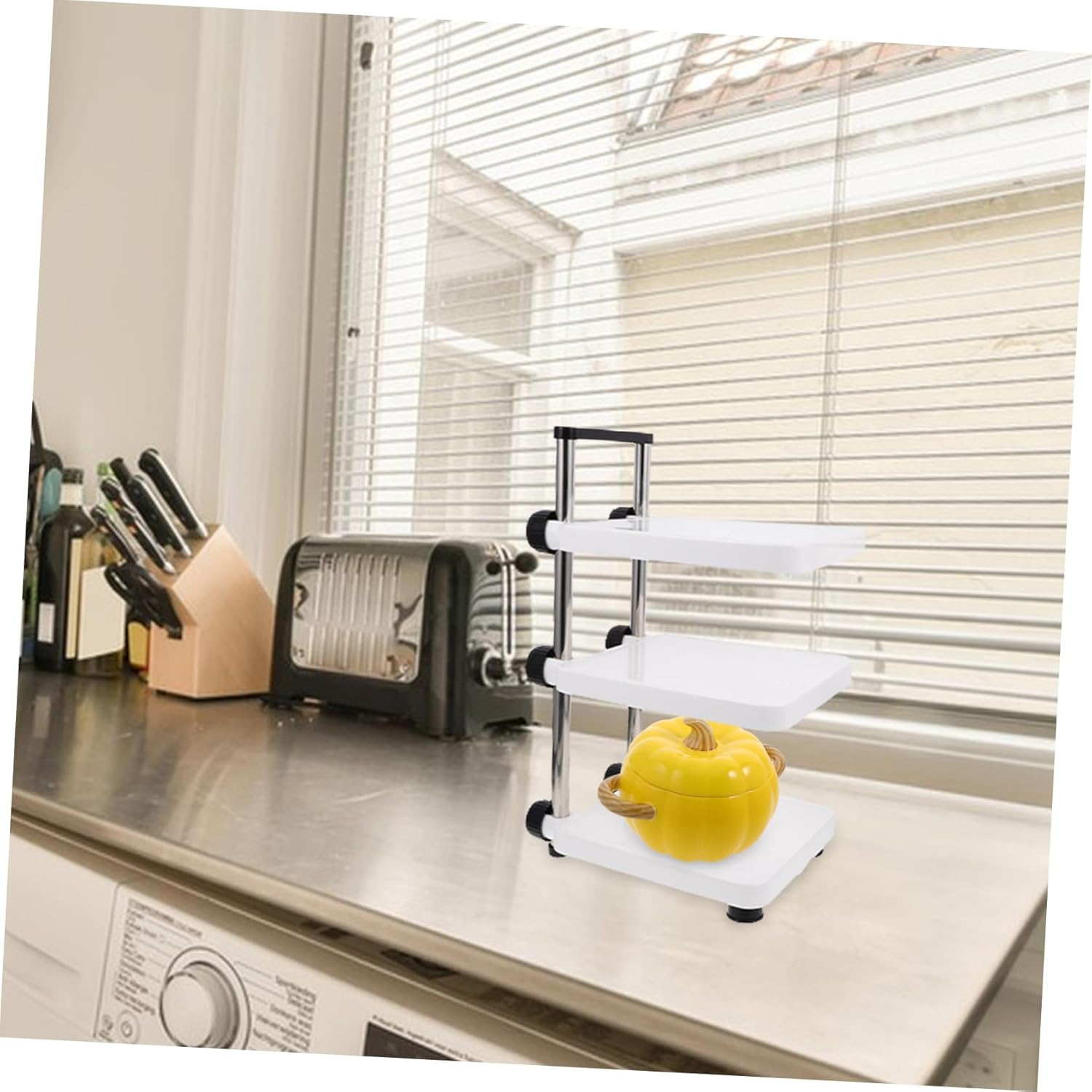 Countertop Multi Cookware Organizer Stand Convenient Pot Rack for Kitchen Storage Design for Pans Frying Pans and Utensils Efficient Space-saving