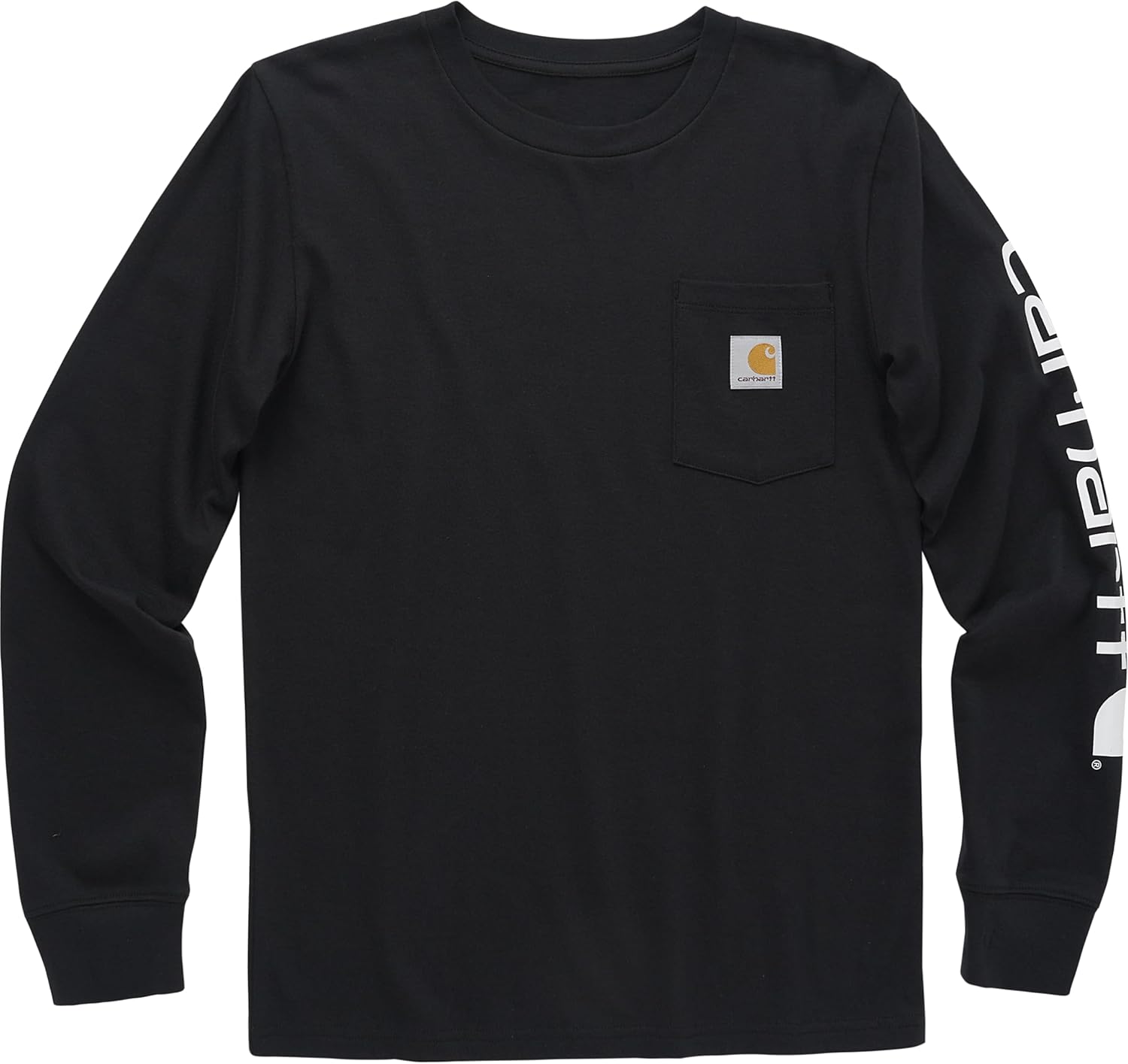 Carhartt Boys' Long-Sleeve Logo Sleeve Pocket T-Shirt