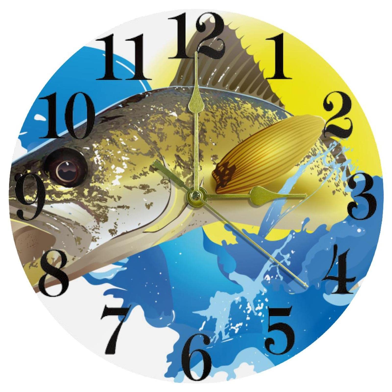 Horloge murale à quartz silencieuse de 25,4 cm pour cuisine et bureau