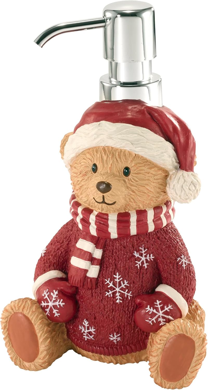 Avanti Linens - Christmas Lotion Pump, Refillable Hand Soap Dispenser