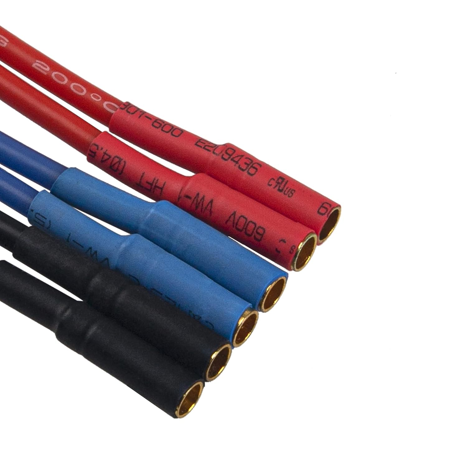 Share Goo 6Pack 7.87" 14AWG 3.5mm Gold Bullet Connector 3.5 Banana Plug Extension Cable Male Female Wire for RC Car Boat Brushless Motor ESC