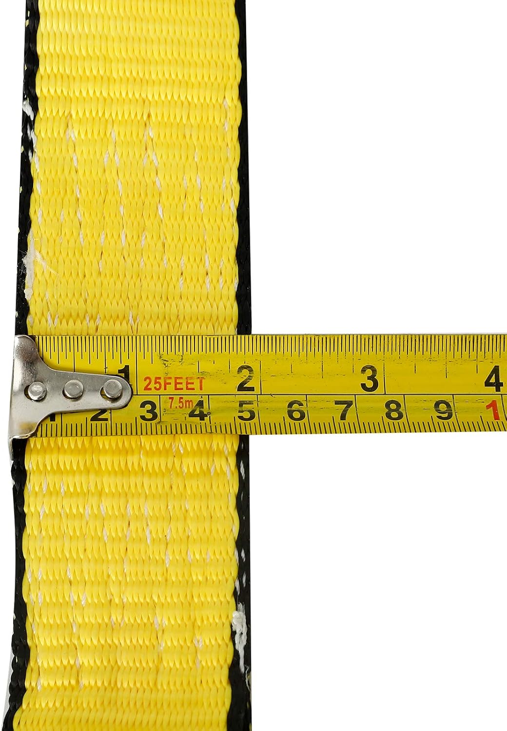 Fekuar 4Pcs 2" x 8' Truck Winch Tie Down Straps with RTJ Cluster Hook Heavy Duty Webbing Complete RTJ Strapes 3 Chain Link RTJ Cluster Hook Towing Truck Anchor Wrecker Tie Down