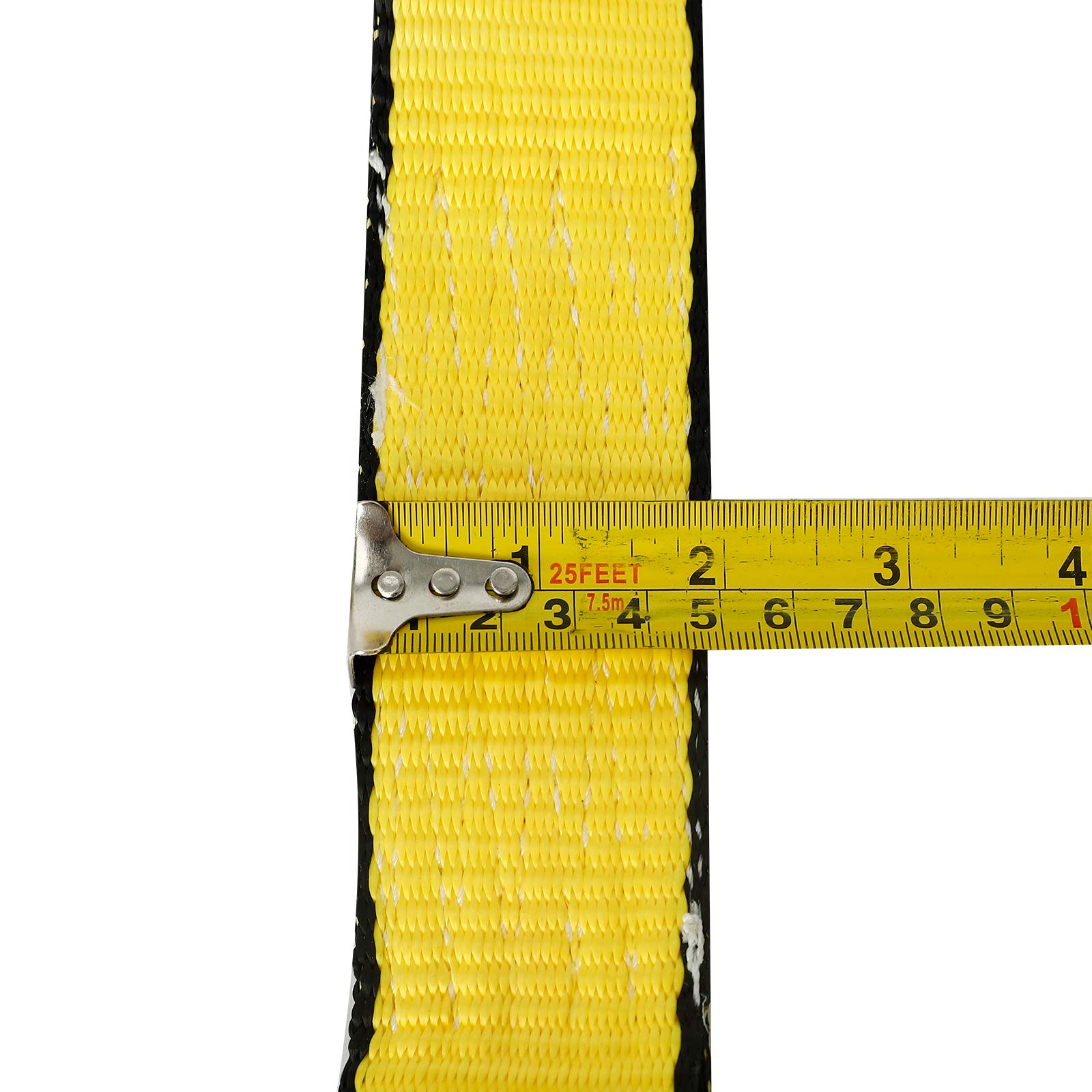 Fekuar 4 szt. 5 cm x 20 cm pasy do wciągarki ciężarowej z hakiem klastrowym RTJ wytrzymałe taśmy kompletne paski RTJ 3 ogniwa łańcucha RTJ hak klastra holowanie ciężarówka kotwica Wrecker Tie Down