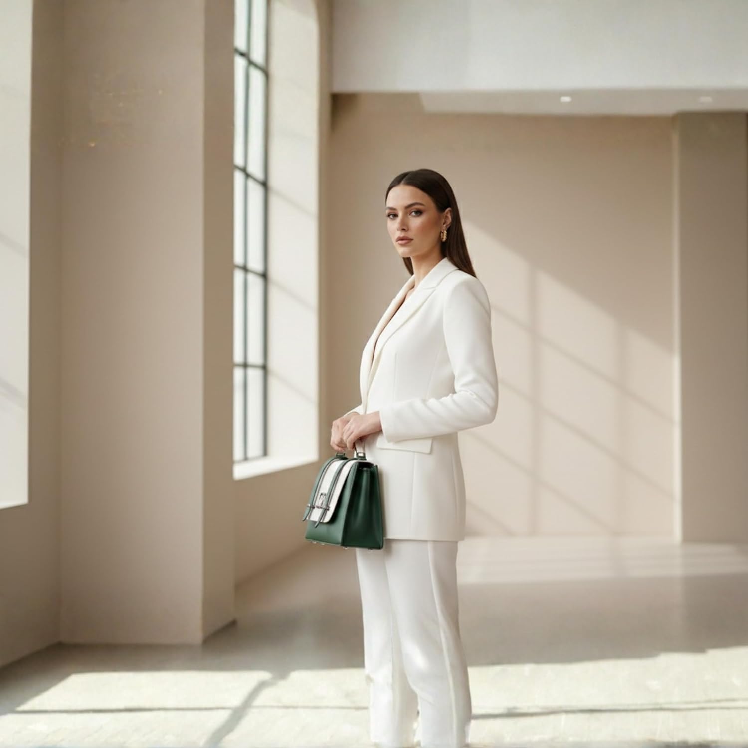 Stylish Contrast Flap Sling Bag for Women Trendy PU Leather Crossbody Shoulder Handbag - Image 6