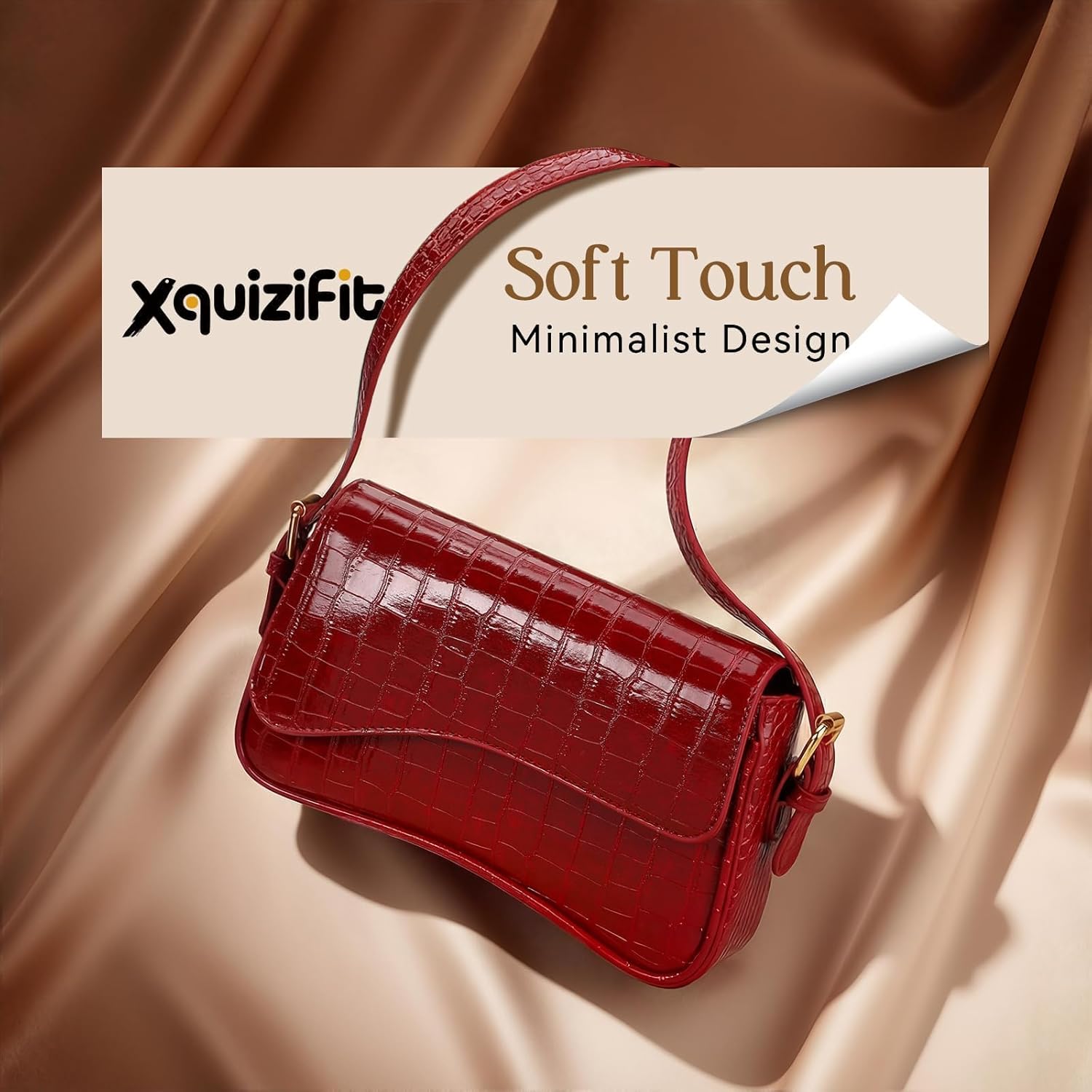 Shoulder Bag for Women Small Purse Mini Hobo Handbag Trendy Suede Purse with 2 Detachable Shoulder Straps