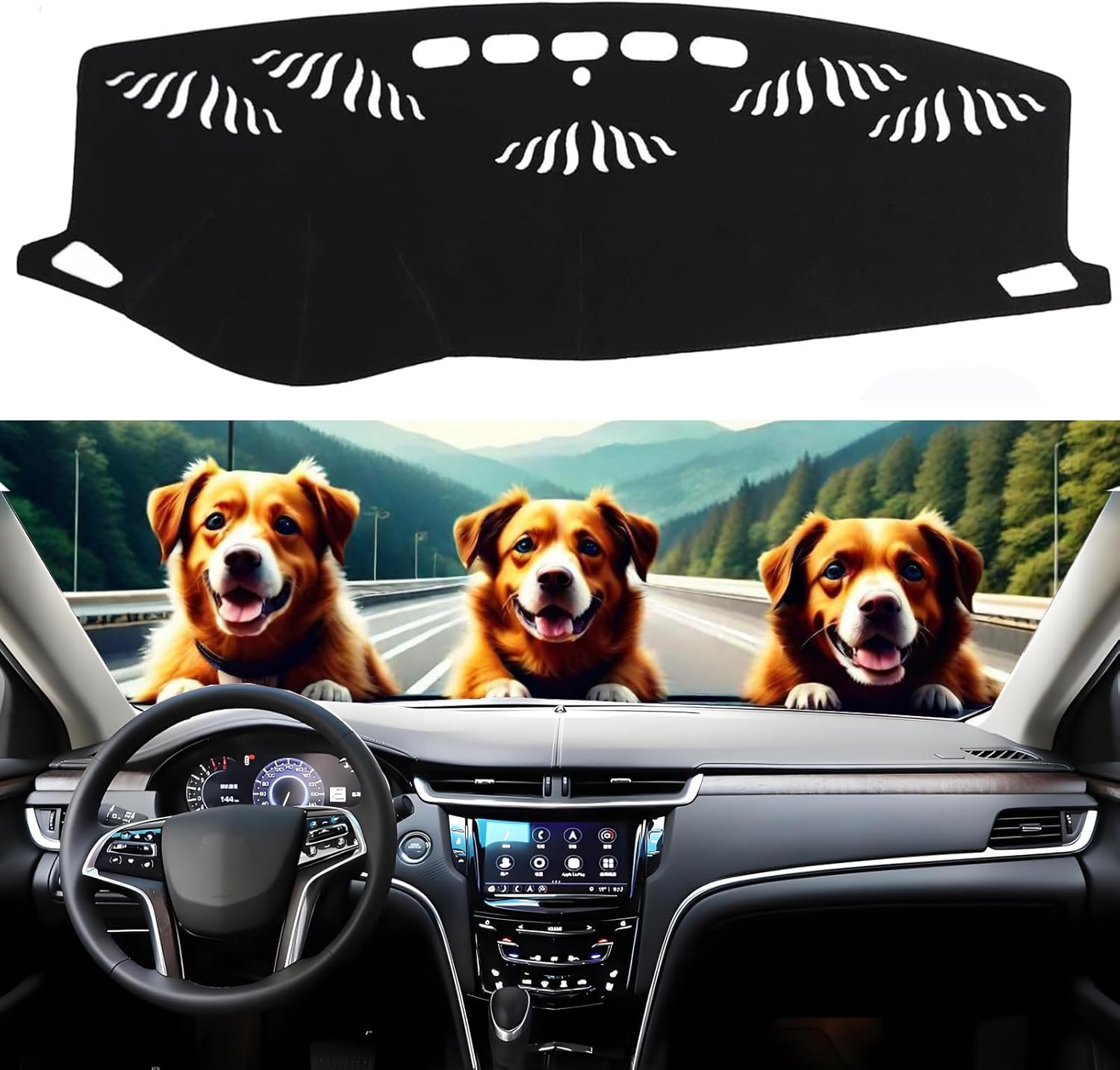 Photo 1 of IIKSDII Dash Cover Dash Mat Fit for Ca-dillac XTS 2019 2018 2017 2016 2015 2014 2013 Without HUD Dashboard Cover Non-Slip Pad Accessories