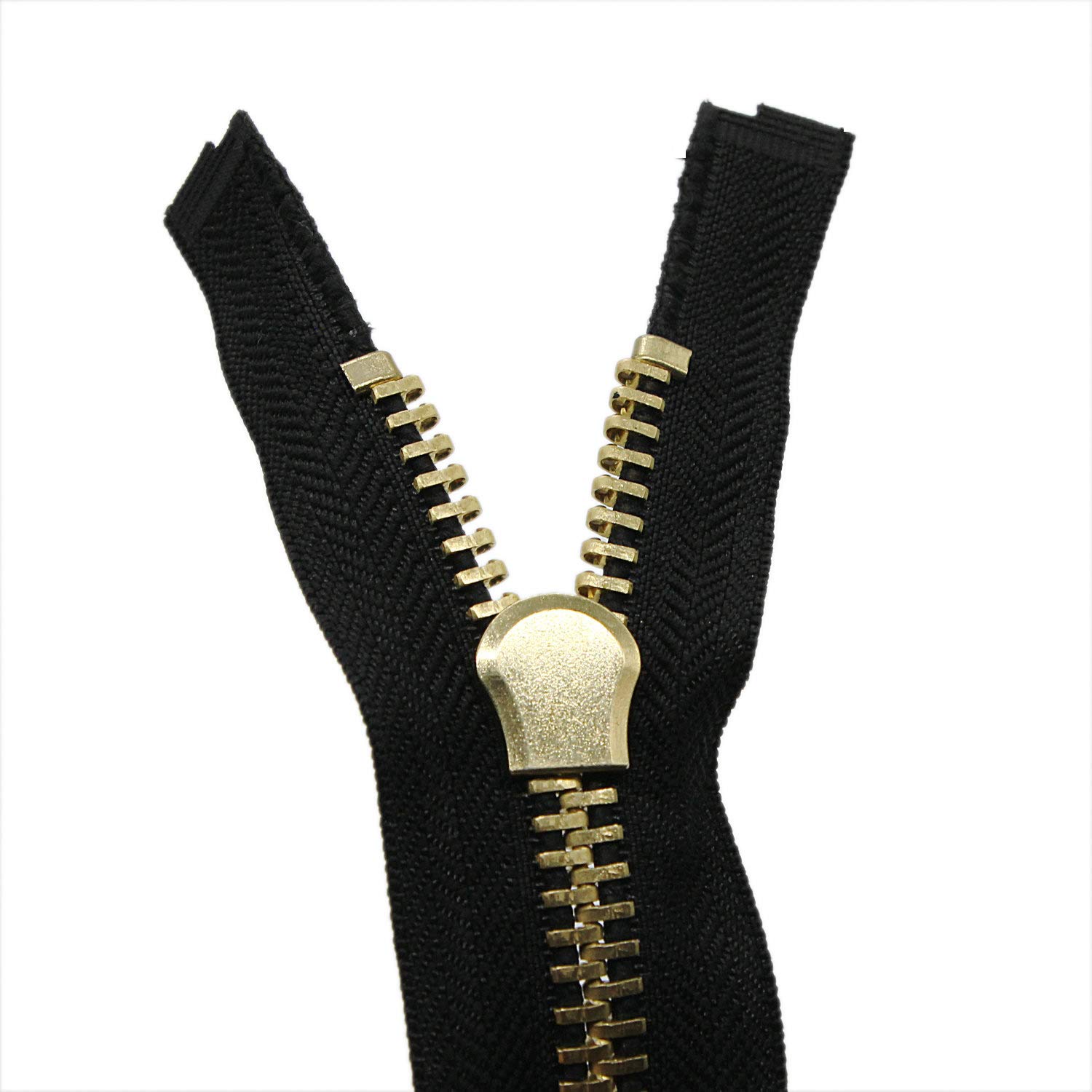 Fermeture éclair En Métal Doré à Extrémité Ouverte, 30/40/50/60/70/80cm, 5#, Pour Bricolage De Vêtements, Poche De Vêtement, Fermeture éclair De Couture, Vert, 50cm