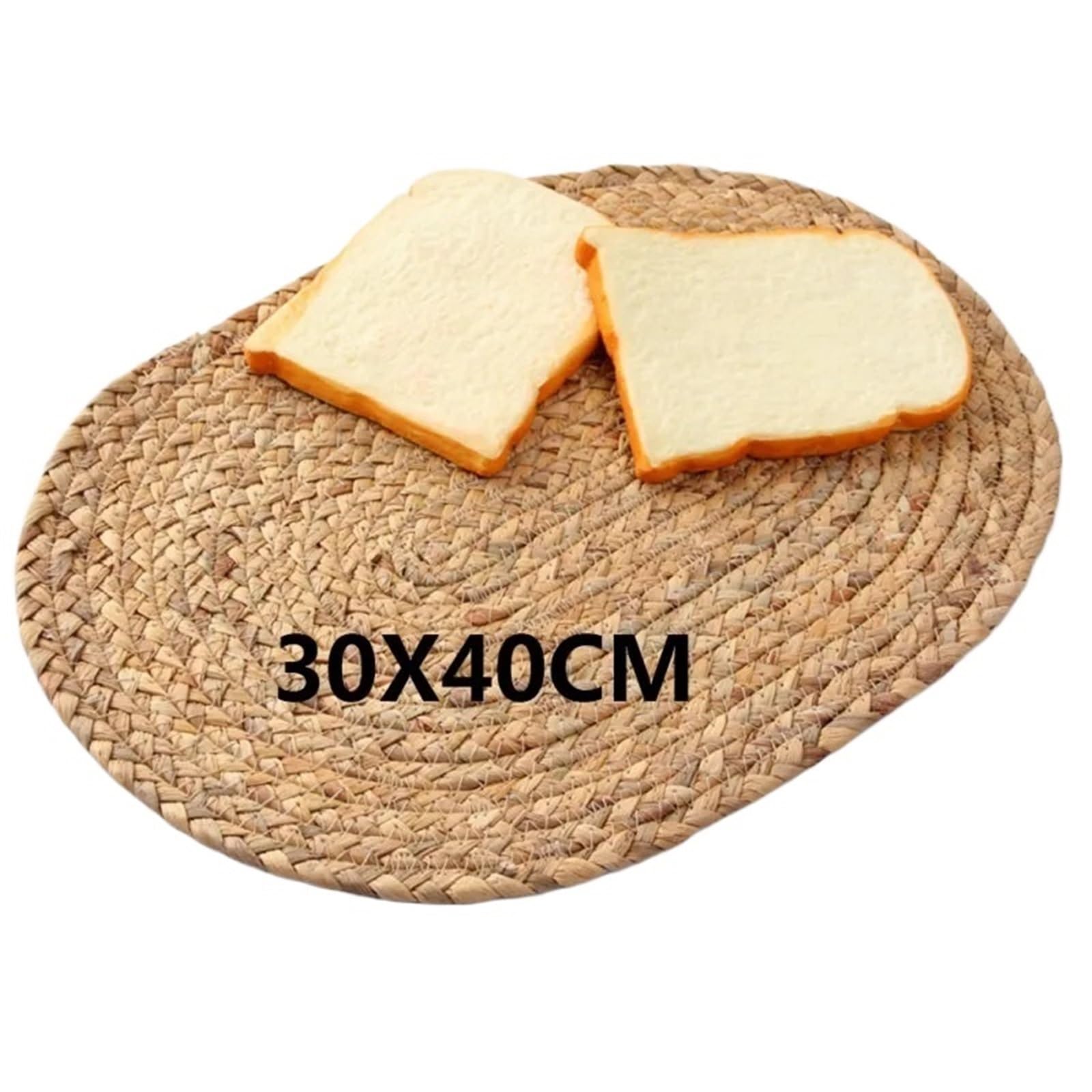 Woven Placemats Woven Placemats For Dining Table Water Hyacinth Straw Braided Placemat Heat Resistant Non-Slip Weave