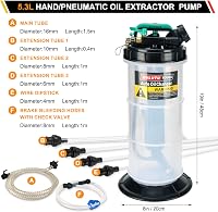 OULUTO 5.3L Kézi és Pneumatikus Olajszivattyú 6 Tömlővel Ellenőrzőszeleppel 2