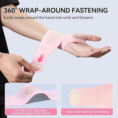 Miniatura 3 de Muñequera ultrafina para túnel carpiano, muñequeras elásticas para deportes, trabajo, escribir, dormir, soporte de muñeca deportiva para fitness,