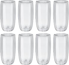 ZWILLING Sorrento 8 Piece Beverage Glass Set - Value Pack, Highball Glass, Water Glass, Insulated Insulated Double-Wall for Cool Temperature