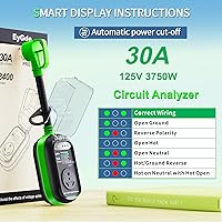 Vista 5 de EyGde Protector contra sobretensiones para autocaravana, 30 amperios, impermeable, mejorado, 8400 julios, para enchufe de 30 amperios, protección