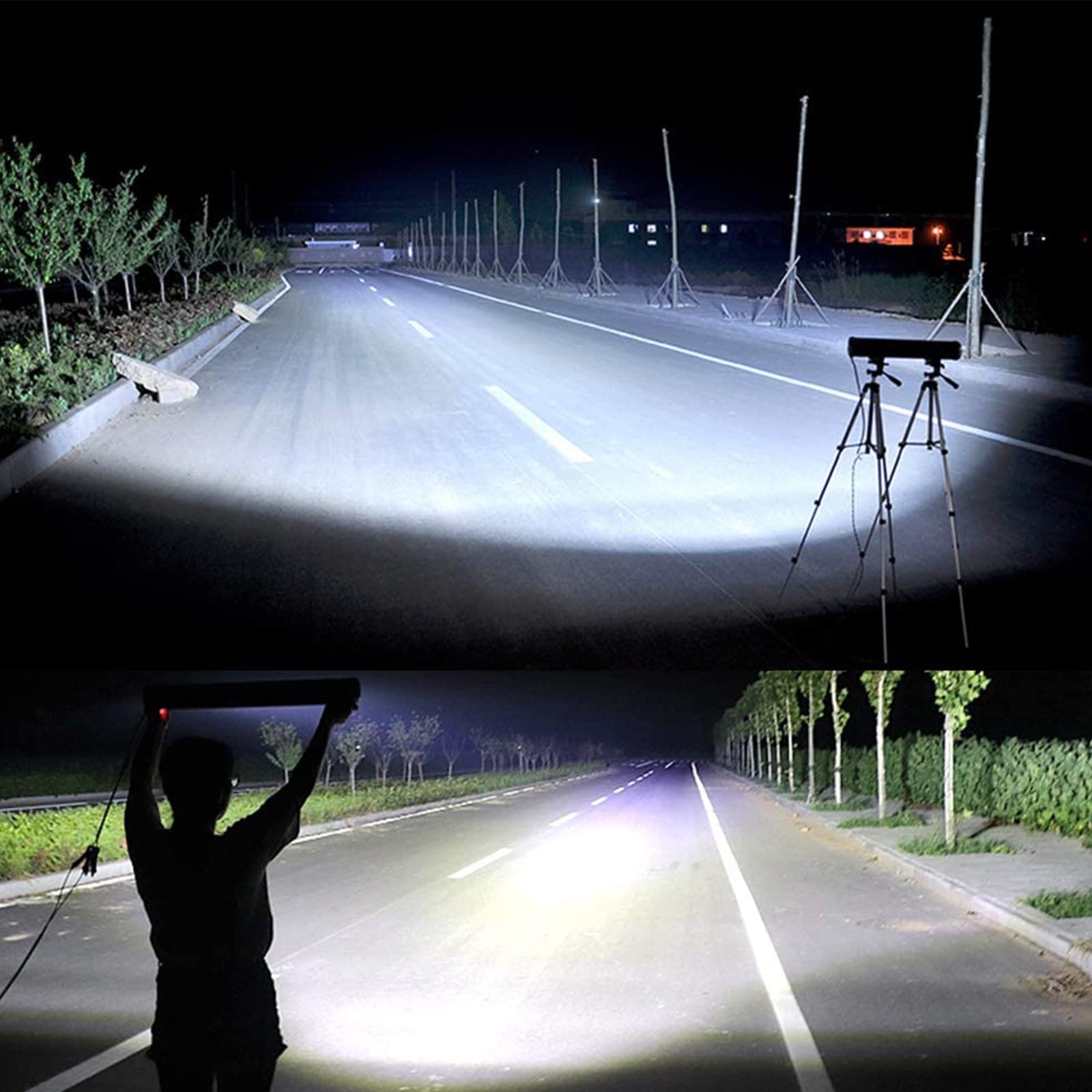 SKYWORLD Lightbar Auto 20 Zoll 51 cm mit 12V Kabelbaum, Led Arbeitslicht | 288W Lichtbalken mit Kippschalter Kabelbaum, 2 x 4 Zoll 10 cm 36W LED Scheinwerfer für Traktor LKW ATV SUV 4x4 Boot Fahrzeuge