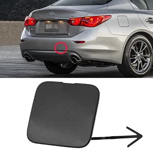 Front Bumper Tow Hook Eye Cover Cap Black For 2018 2019 2020 2021