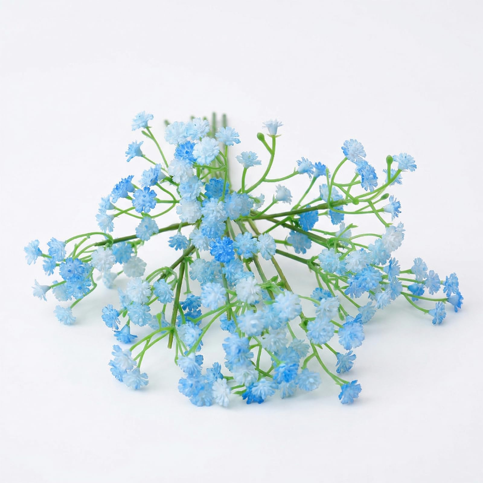 Tivleed 6 Pack Blue Gypsophila Artificial Flowers, Realistic Fake Flowers for Wedding Home Decor, Bendable Stem & Waterproof