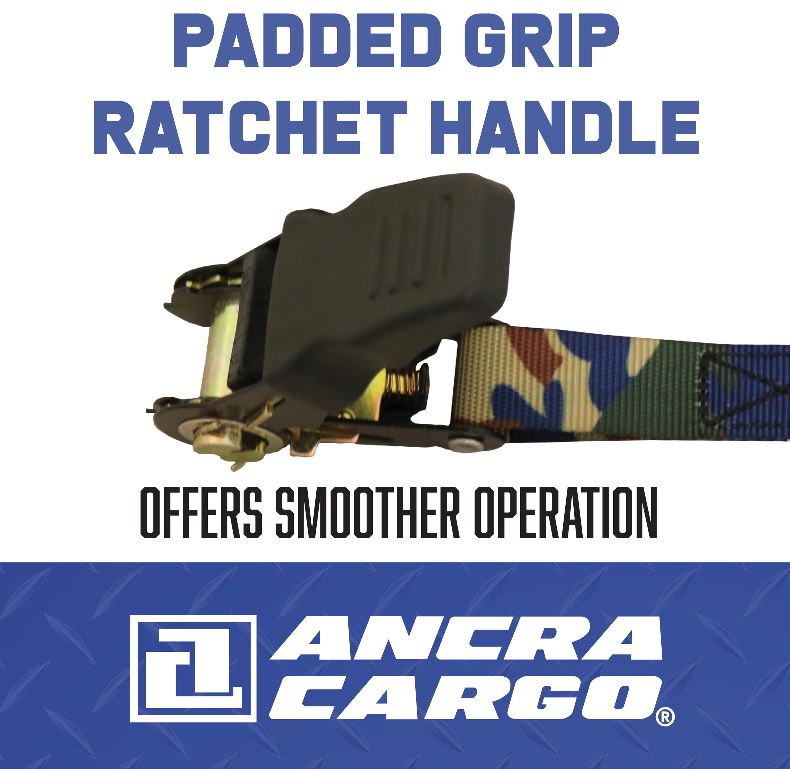 Ancra Cargo Tie-Down Ratchet Straps - 500 lb, 4-Pack -2
