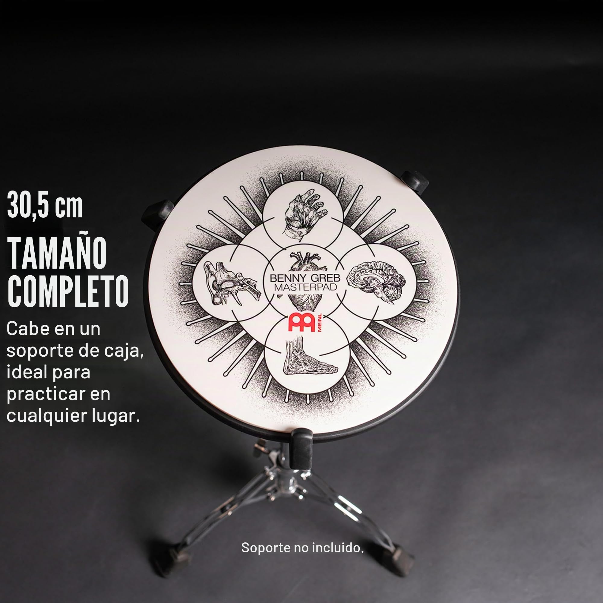 Meinl Cymbals MPP-12-BG - Pad de prácticas 12"/30.5 cm