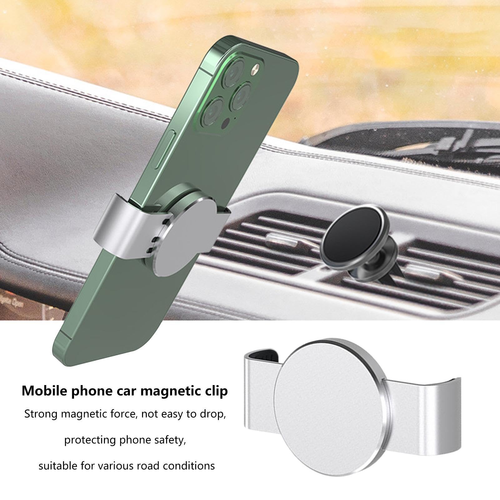 Pince Métallique Magnétique Pour Support Voiture - Fixation Téléphone Solide Anti-chute