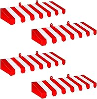 Vista 7 de Boao Paquete de 4 Decoraciones de Toldo de Circo Toldo de Cartón con Rayas 3D Decoración de Pared de Carnaval Recuerdos de Fiesta de Circo