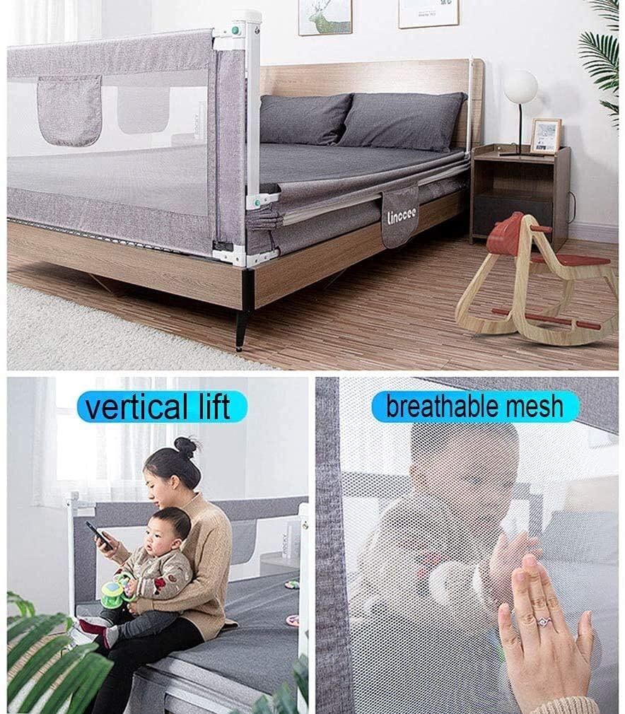 Baby Box Nursery Anti-collisione Guardrail Sollevamento Verticale Letto per Bambini con Rete ventilata Giocattolo Anti-Caduta anticollisione Regolabile in Altezza (Dimensioni: 200