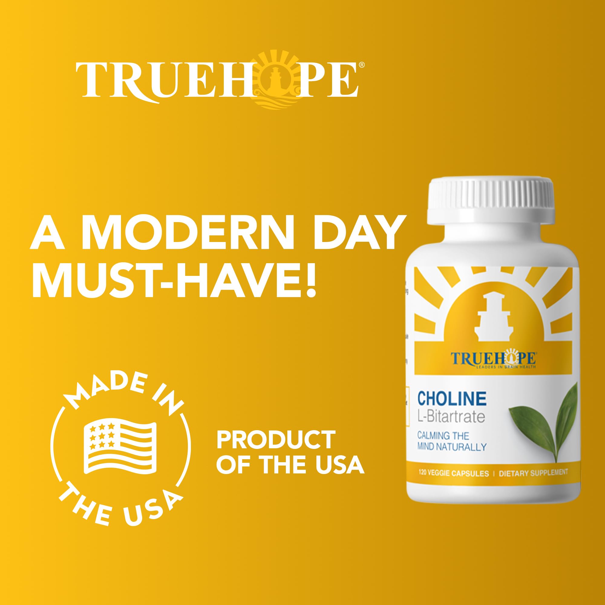 Truehope Choline L-Bitartrate 120ct - Brain Focus & Liver Health Supplement — Amazon image 5