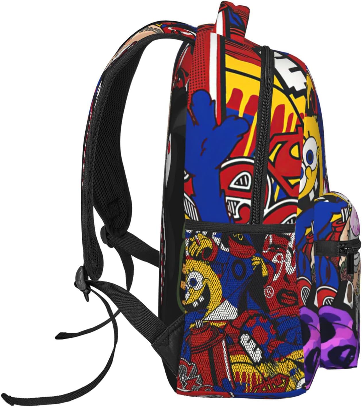Vkaxopt Backpack Shark Teeth Camo Backpacks Travel Laptop Daypack Big Capacity Bookbag Fashion Durable Back Pack for School Boy Girl Men and Women-SuperGraffiti