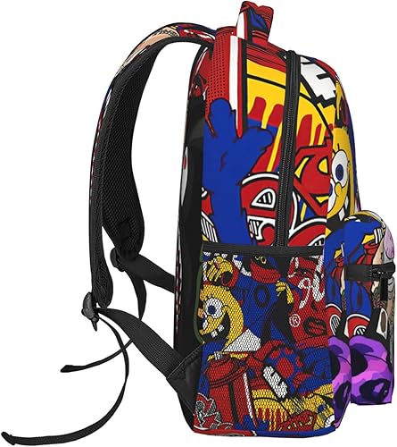 Vista 13 de Mochila de camuflaje con dientes de tiburón, mochila de viaje para computadora portátil, mochila de gran capacidad, mochila duradera a la moda