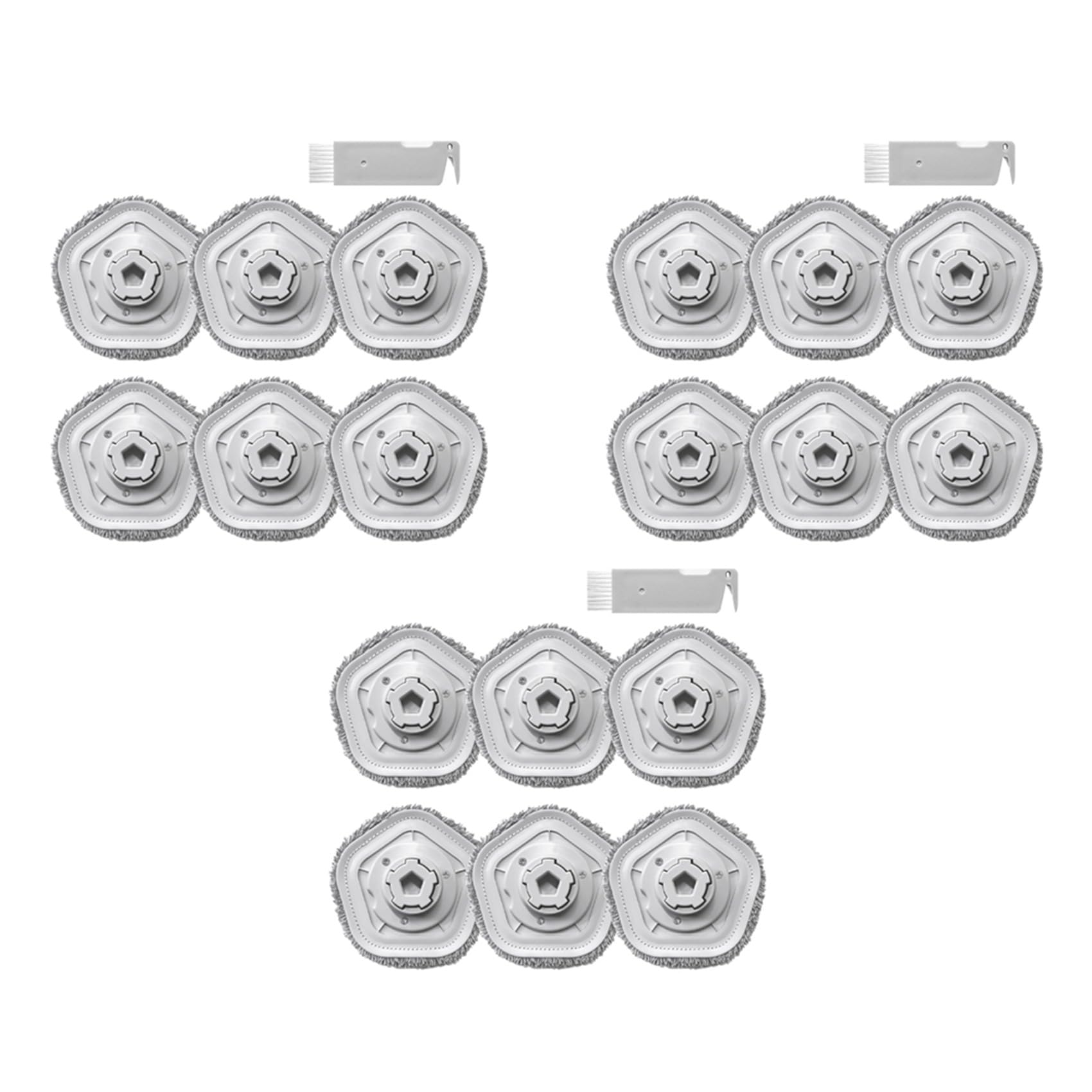 Hndhbfgrt 18x Mop Pad Spare Parts for Bot W10 & W10 Pro Self-Cleaning Robot Vacuum Cleaner Replacement Parts