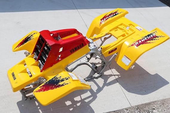 Vito's Performance Vito's Vinyl Decal Graphics kit 14MIL Sticker Compatible with Yamaha Banshee RED Yellow 1997