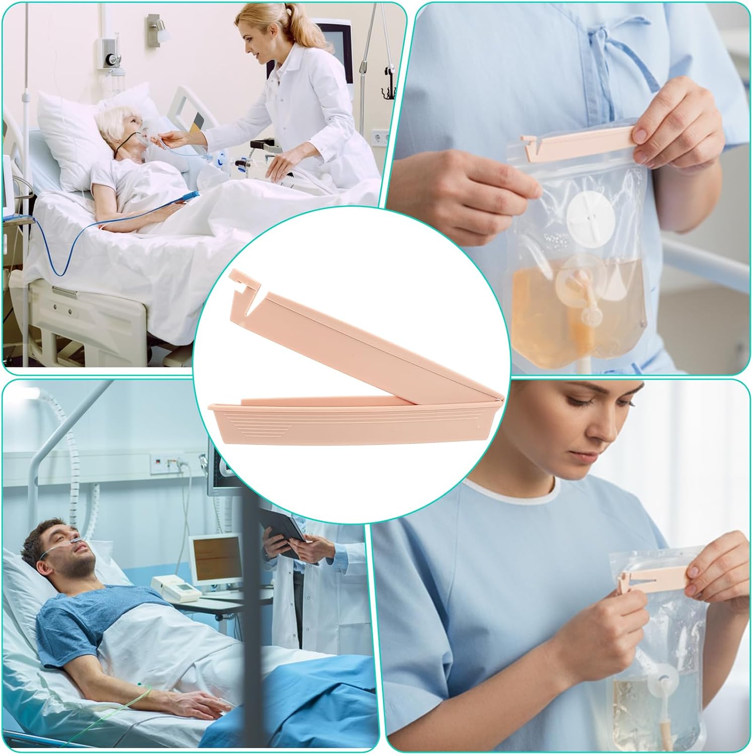 10Pcs Ostomy Bag Clips, Leak-Proof Drainable Pouch Clamps, Reusable Tail Closure Sealing Clip, Ostomy Bag Colostomy Supplies Fistula Accessories