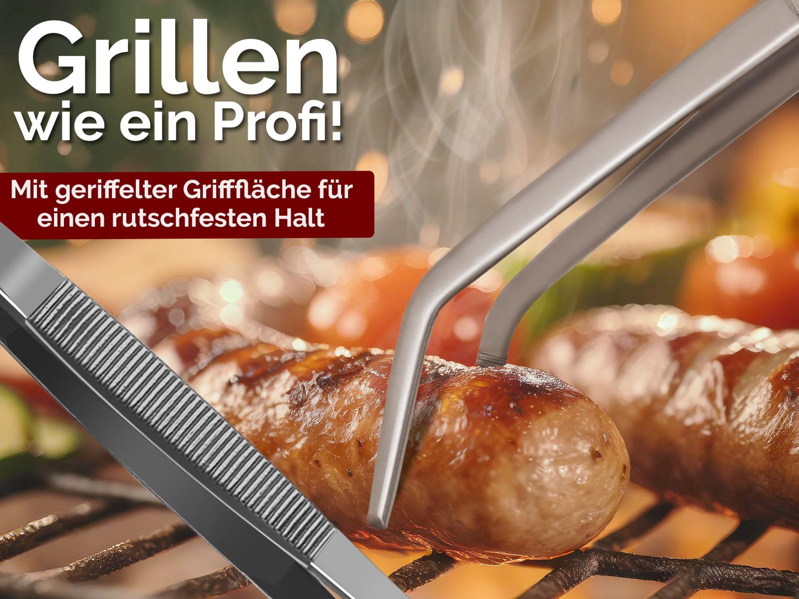4x Bar-Pinzetten Aus Edelstahl, 30,5 Cm – Grillzange, Garnierzange Für Küche & Barkeeper