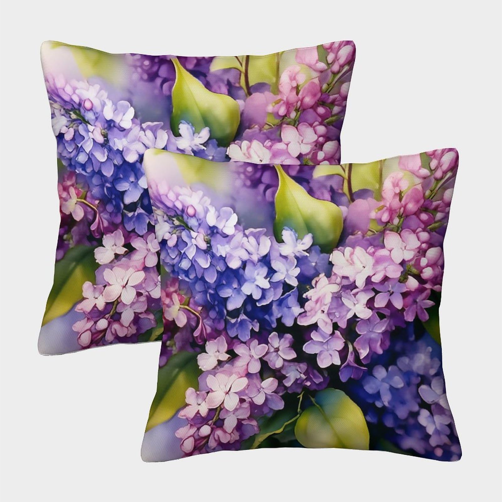 kaiyun 2 Pack Hydrangea,Plant Flowers Personalised Cushion Cover Home Sofa Decoration 50x50cm Pillow Covers