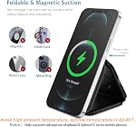 Plus récent 3 en 1 Chargeur sans fil pliable pour iPhone,Plaque de charge magnétique sans fil rapide, compatible avec iPhone 14/13/12/SE/11/XR,Samsung Galaxy, Montre Apple,AirPods Pro,Adaptateur de port de type C non inclus